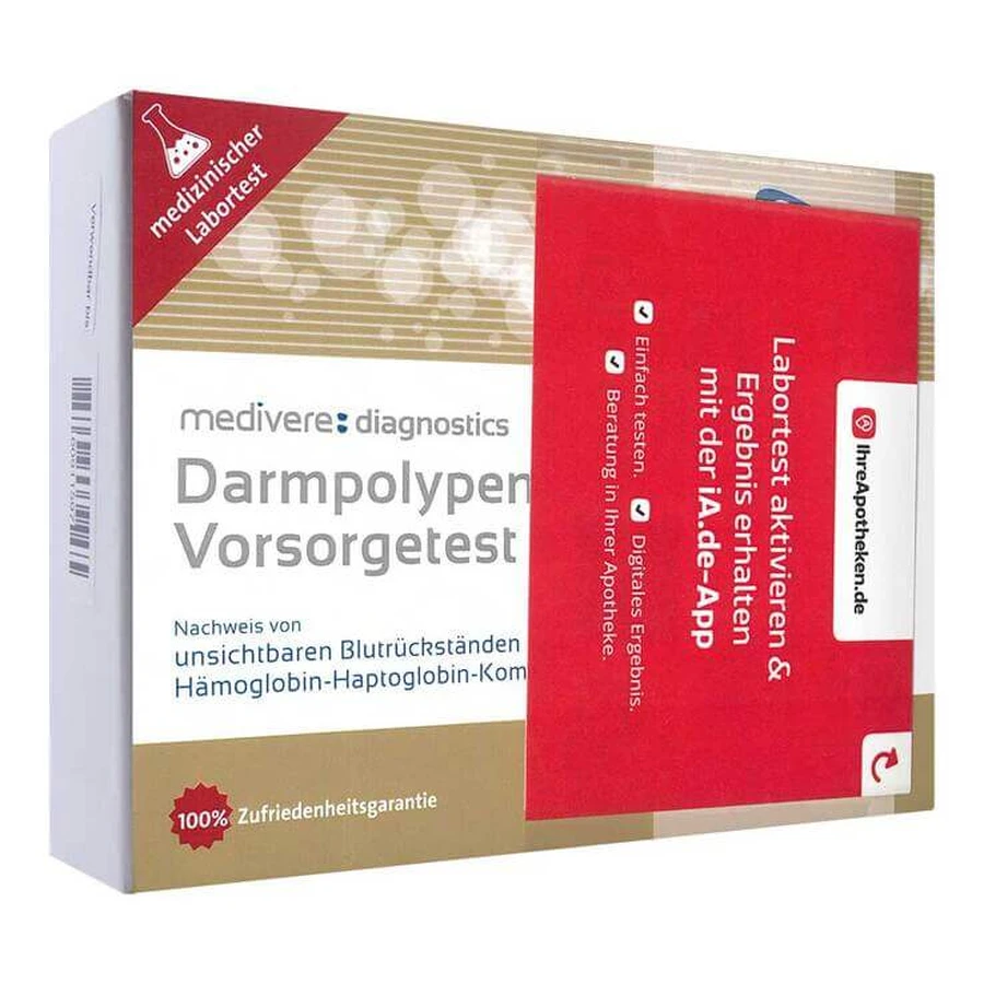 Darmpolypen Vorsorgetest Stuhl, 1 St Test