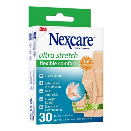 Nexcare Ultra Stretch Comfort flexibele pleisters, 30 stuks