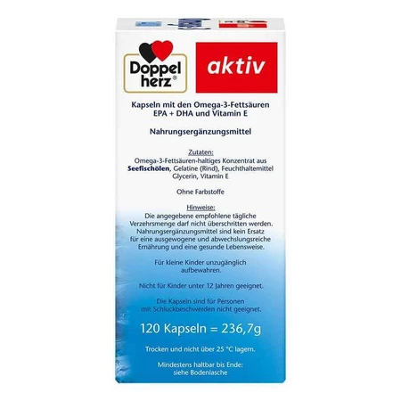 Doppelherz Omega-3 1.400 capsules, 3 x 120 capsules