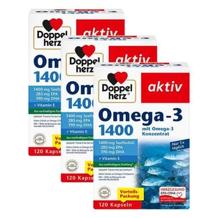 Doppelherz Omega-3 1.400 capsules, 3 x 120 capsules