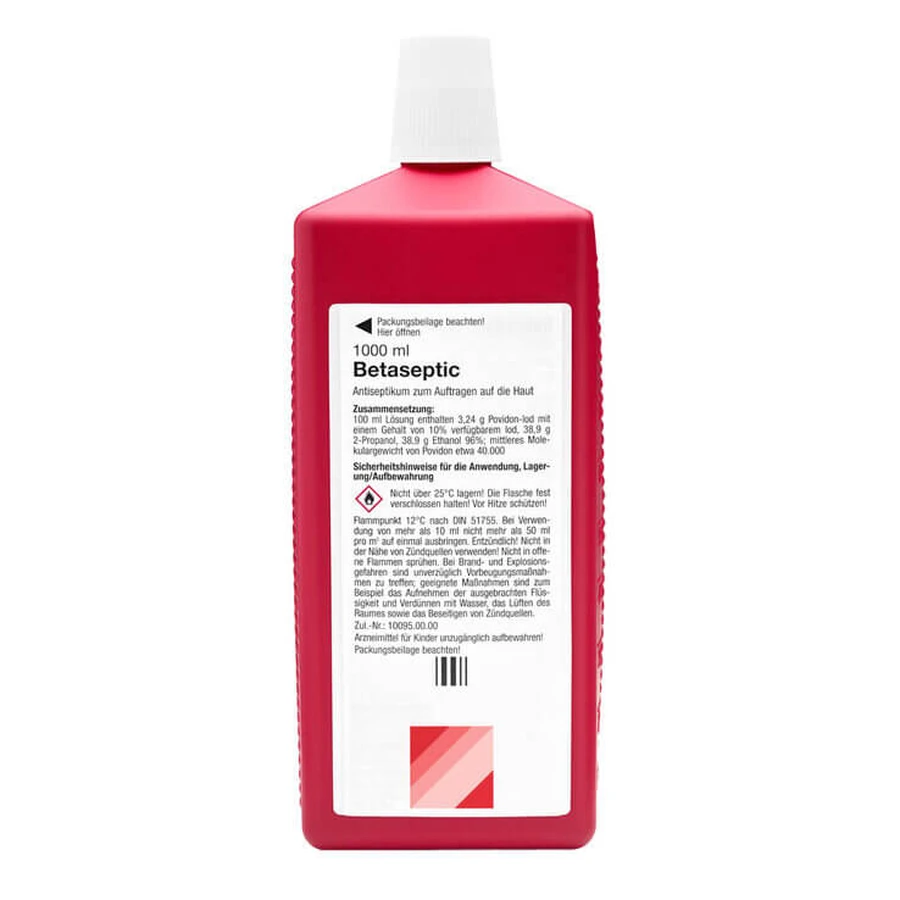 Betaseptic Mundipharma-oplossing, 1000 ml oplossing