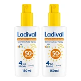 Ladival Spray para piel sensible infantil SPF 50+, 2 envases de 150 ml con pulverizador