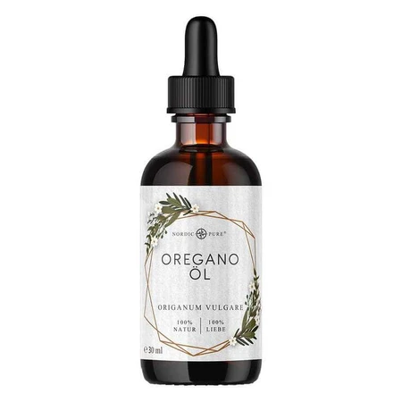 Oregano Öl mit 80% Carvacrol vegan Nordic Pure, 30 ml Öl