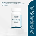 Ginseng rojo Panax con un 20 % de ginsenósidos, cápsulas veganas, 90 cápsulas