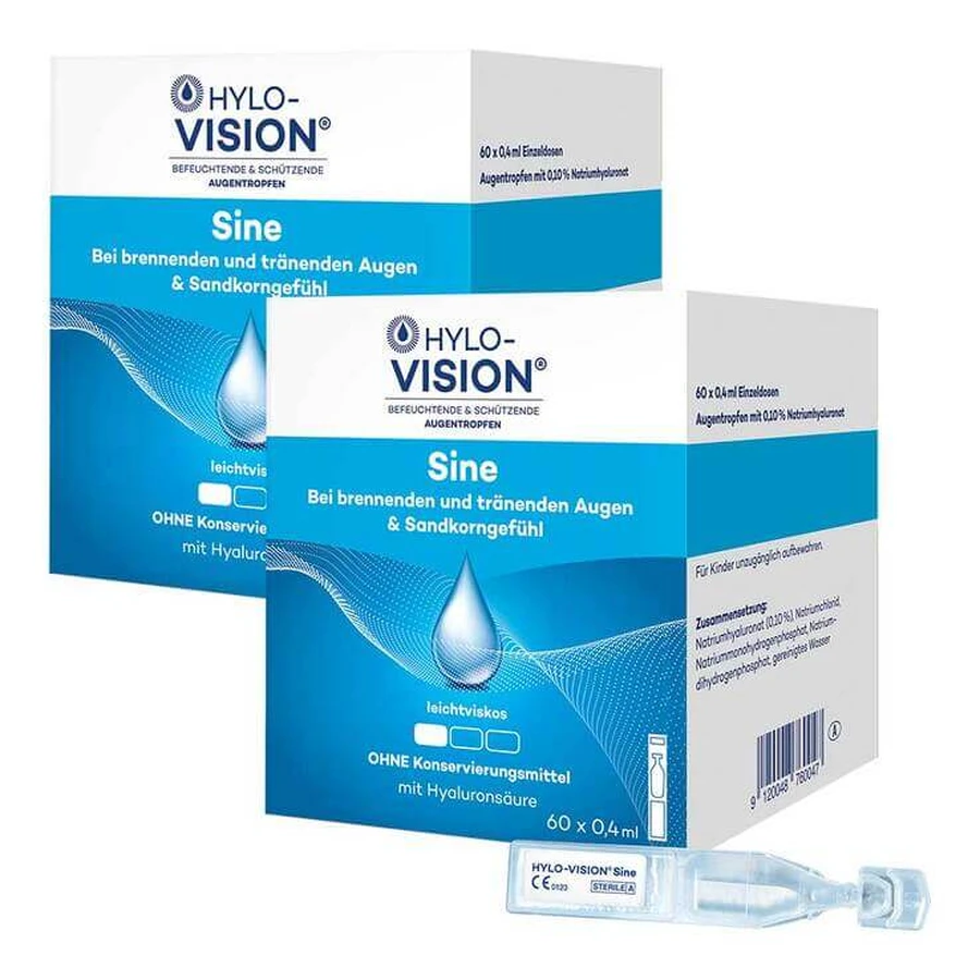 Hylo-VISION® Sine Einzeldosispipetten , 2x24 ml Einzeldosispipetten