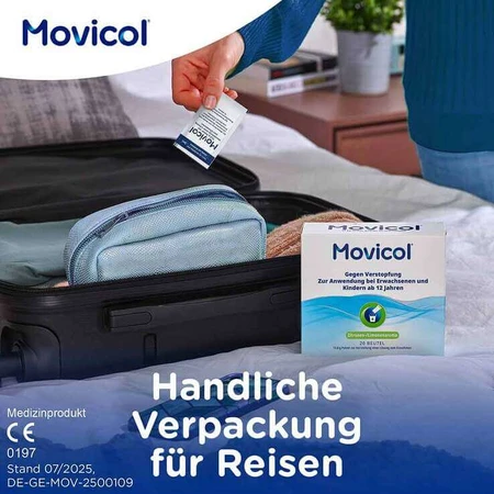 MOVICOL® Powder Sachets – Fast Relief for Constipation, 50 sachets of powder for preparing an oral solution