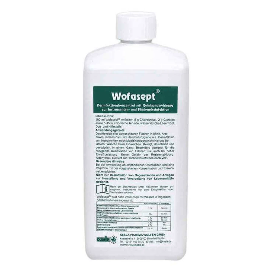 Wofasept Instrument and Surface Disinfectant, 5 L Concentrate