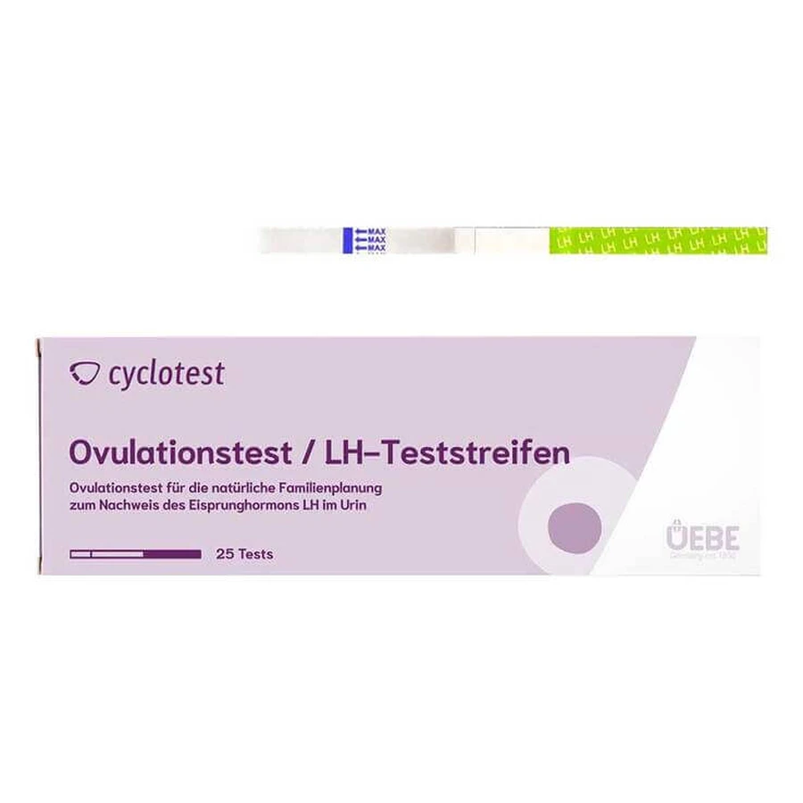 Tiras reactivas para la prueba de ovulación y de LH de Cyclotest, 50 tiras reactivas