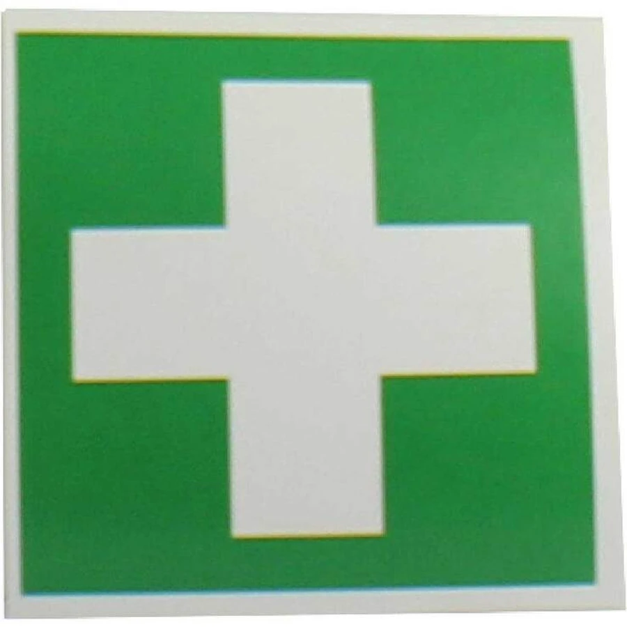 Naklejka na apteczkę pierwszej pomocy „Green Cross”, 1 szt., w stanie, w jakim jest: ceny i cechy
