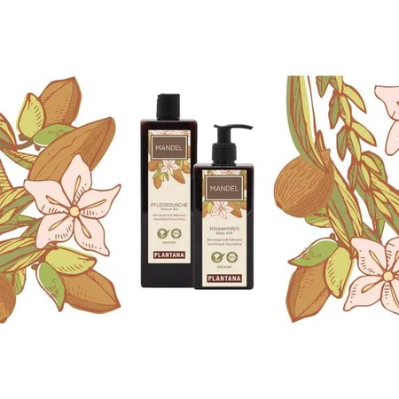 Gel douche nourrissant à l'amande Plantana, 500 ml