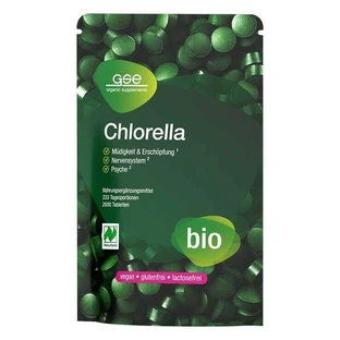Chlorella 500 mg Organic Naturland Tablets, 550 Tablets