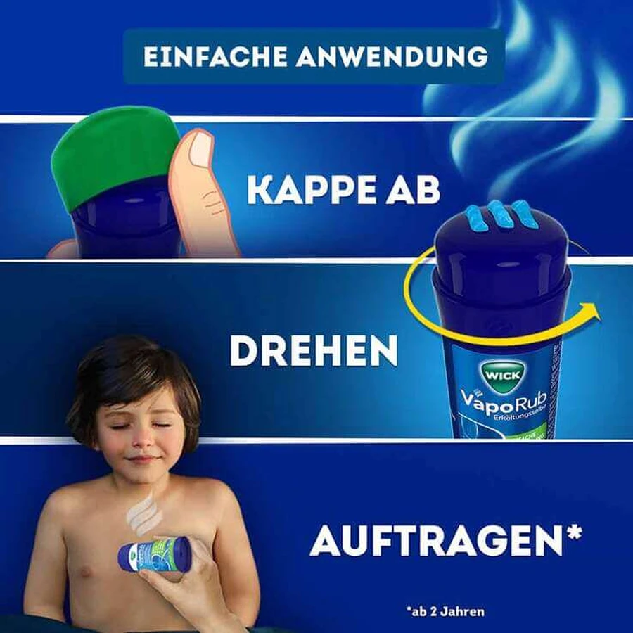 WICK VapoRub verkoudheidszalf in een applicator, 2 x 35 g zalf