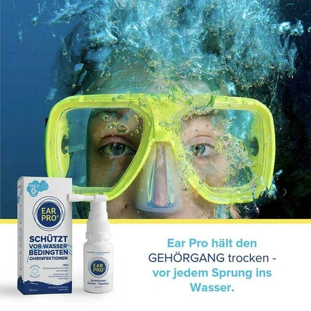 Ear Pro Ear Spray for Swimming, Diving, and Surfing, 20 ml Spray