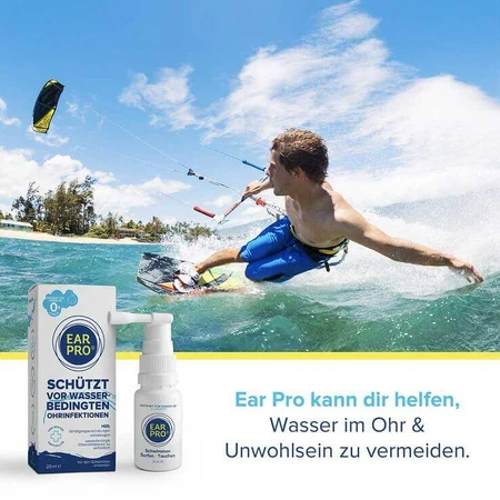 Ear Pro Ear Spray for Swimming, Diving, and Surfing, 20 ml Spray