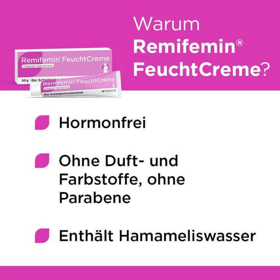 Crème hydratante Remifemin, 2 x 50 g de crème vaginale