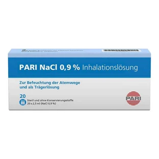 Ampollas de solución para inhalación PARI NaCl, 2 envases de 120 ampollas (2,5 ml cada una)