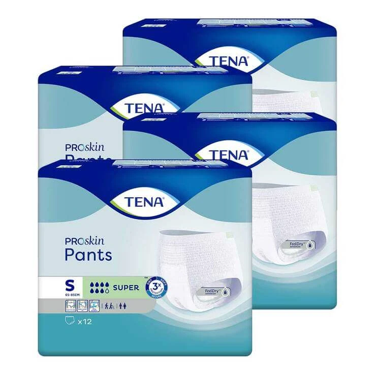 TENA Pants Super S for Incontinence, 4 x 12 pcs, as available