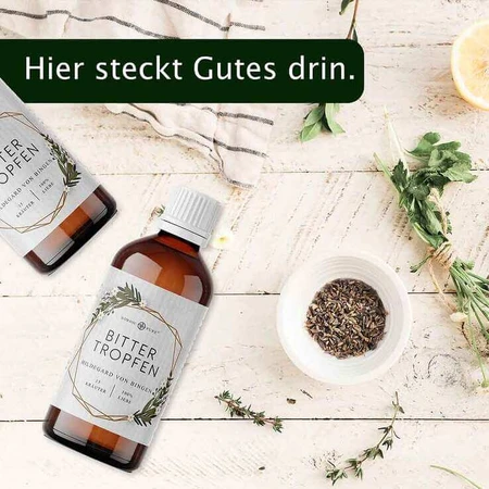 Bittertropfen 15 Kräuter Bitterstoffe Nordic Pure, 100 ml Tropfen zum Einnehmen