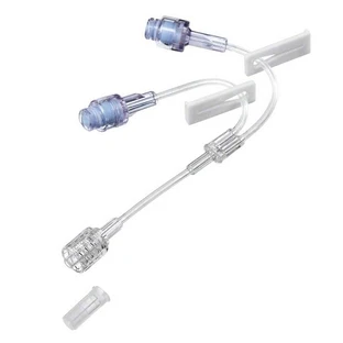 Safeflow Y-Extension Tube with 2 Safeflow Valves, 1 Infusion Set