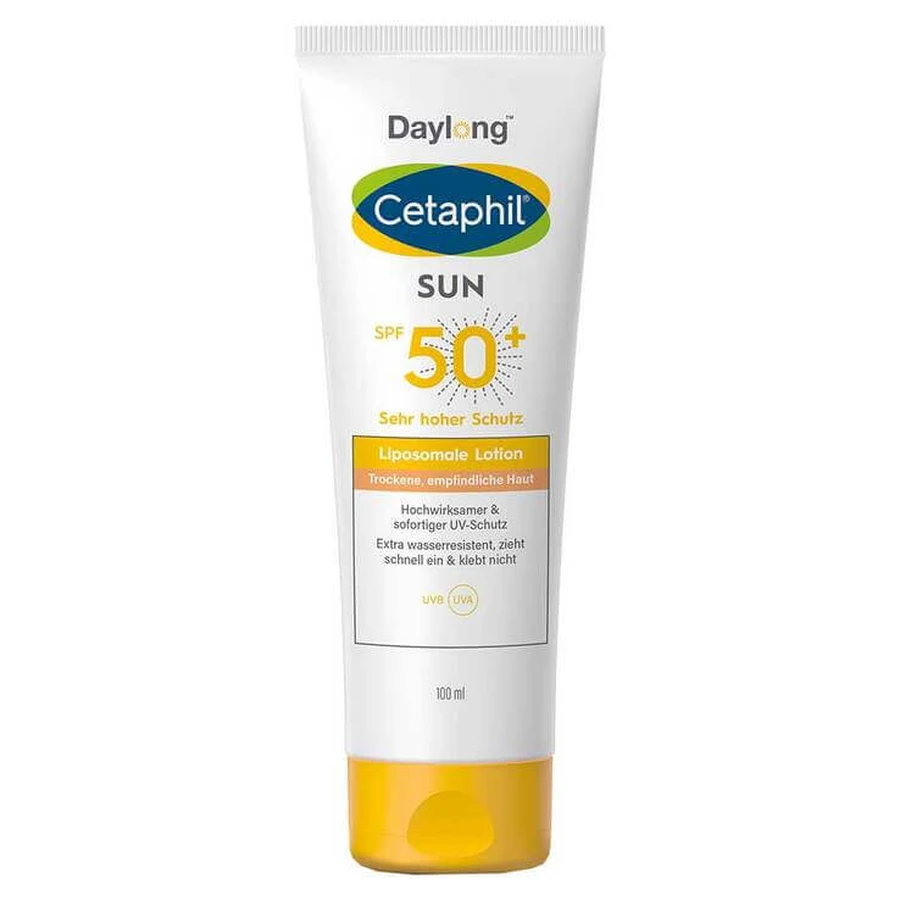 Loción solar liposomal Cetaphil Sun con FPS 50+, 2 envases de 200 ml