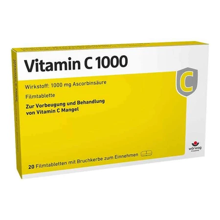 Vitamin C 1000 mg Tablets, 100 Film-Coated Tablets