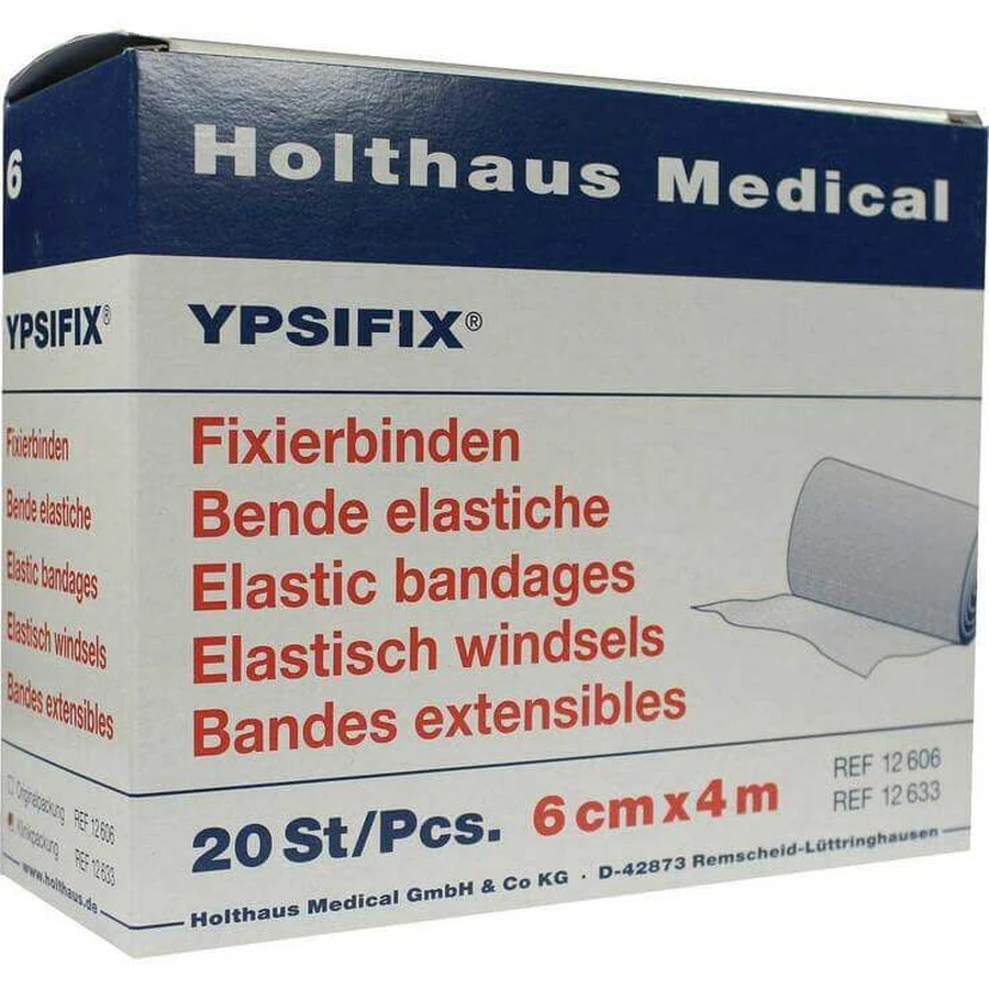 Ypsifix Elastic Fixation Bandage, 6 cm x 4 m, loose pack, 20 bandages