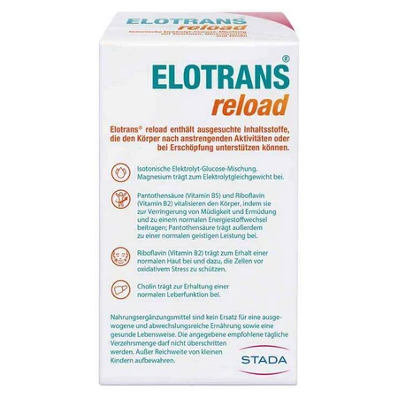Elotrans Reload: electrolitos en polvo con vitaminas, 2 paquetes de 15 x 7,57 g
