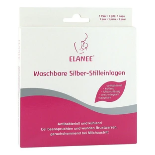 Elanee wasbare zilveren borstvoedingsinlegdoekjes, set van 2, zolang de voorraad strekt