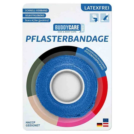 Latex-Free Buddycare Med Blue Adhesive Bandage, 1 pc., as available