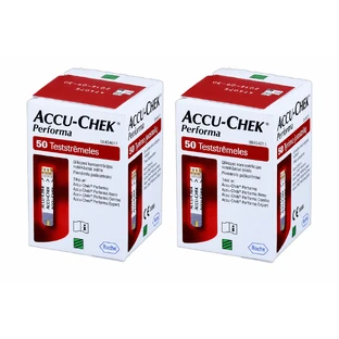 Accu-Chek Performa Test Strips for Blood Glucose Meter, 2 packs of 50, Roche