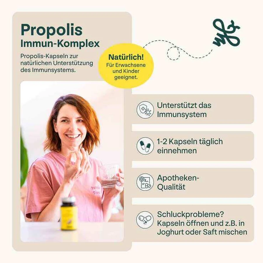 Heybee Propolis Immune Complex-capsules, 60 capsules