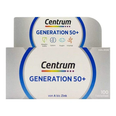 Centrum Gen.50 + A-Zinc + Floraglo Caplets, 100 tablets