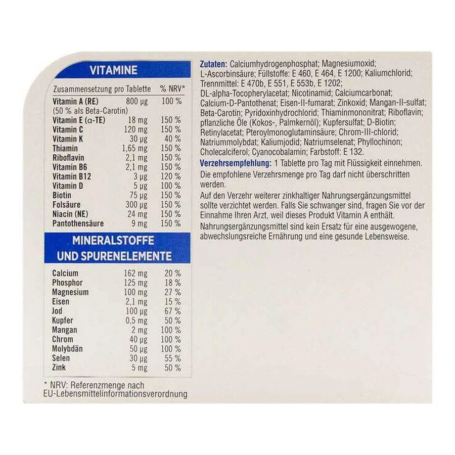 Centrum Gen.50 + A-Zinc + Floraglo Caplets, 100 tablets