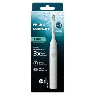 Brosse à dents électrique Philips Sonicare 1100, blanche, HX3902/01, 1 brosse à dents + 2 têtes de brosse de rechange, Philips