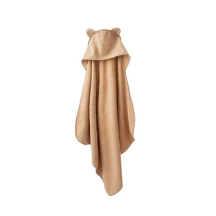 Hooded Bath Towel, 100 x 100 cm, Brown Teddy, Twindeco