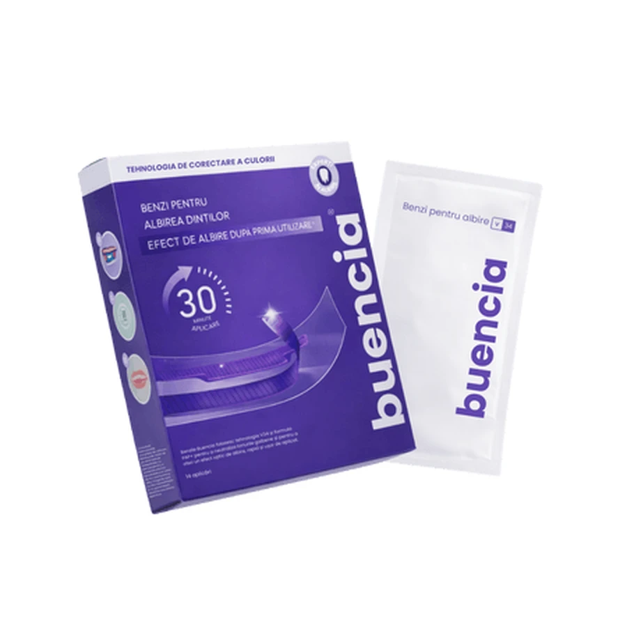 V34 Teeth Whitening Strips, 14 packets, Buencia