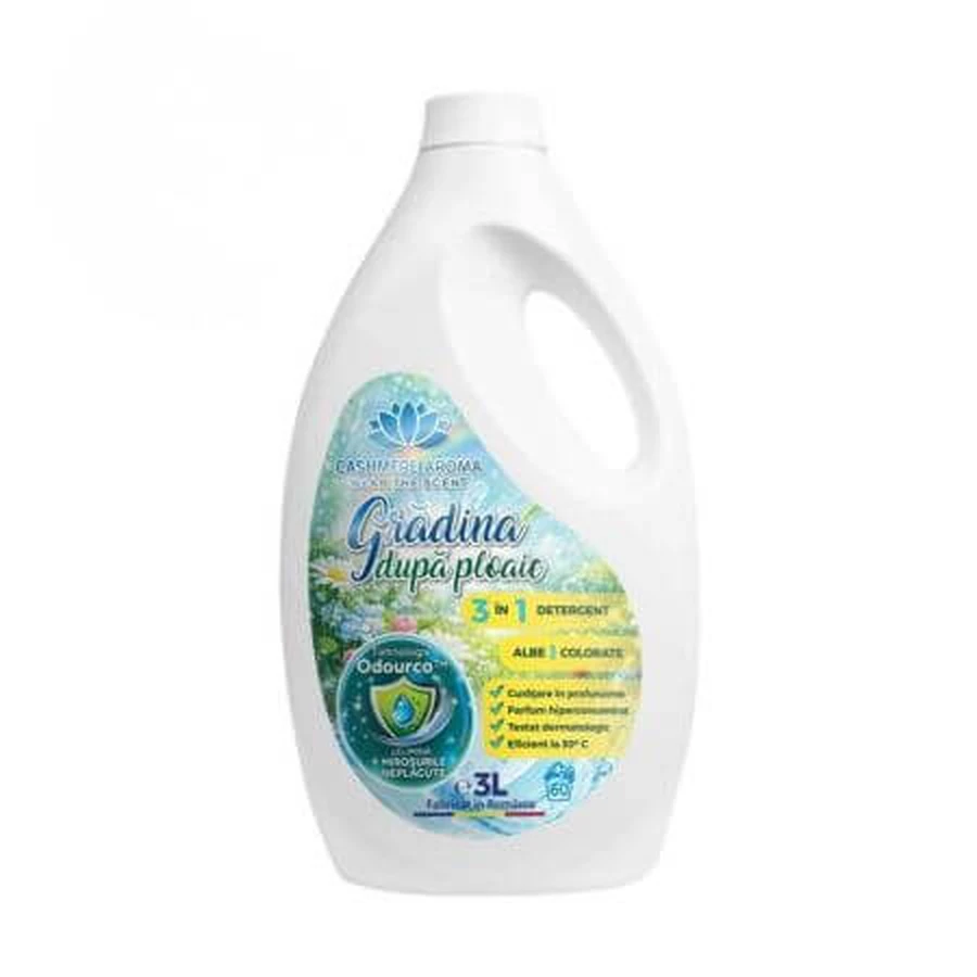 Wasmiddel voor witte en gekleurde kleding, „Garden After the Rain“, 3 liter, kasjmiergeur