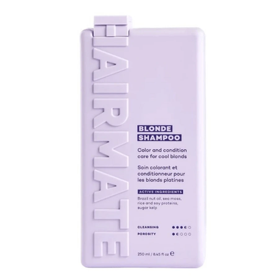 Champú morado para cabello rubio decolorado y teñido, 250 ml, Hairmate