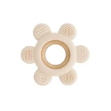 Beißring aus Silikon und Holz für Babys, Sand, ab 3 Monaten, Jane
