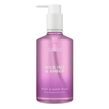 Wild Iris & Amber Liquid Hand and Body Soap, 300 ml, Scottish Fine…