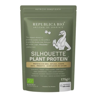 Silhouette: proteína vegetal en polvo funcional, sin gluten y ecológica, 175 g, Republica Bio