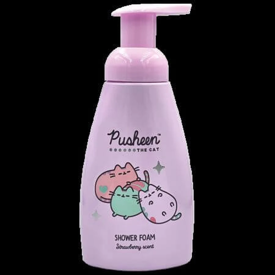 Pusheen-douchegel, aardbei, 300 ml, Aura