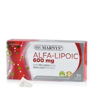 Alfa-liponzuur, 600 mg, 30 capsules, Manys