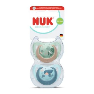 Juego de chupetes First Choice, Tortuga/Ballena, 18-36 meses, 2 unidades, Nuk