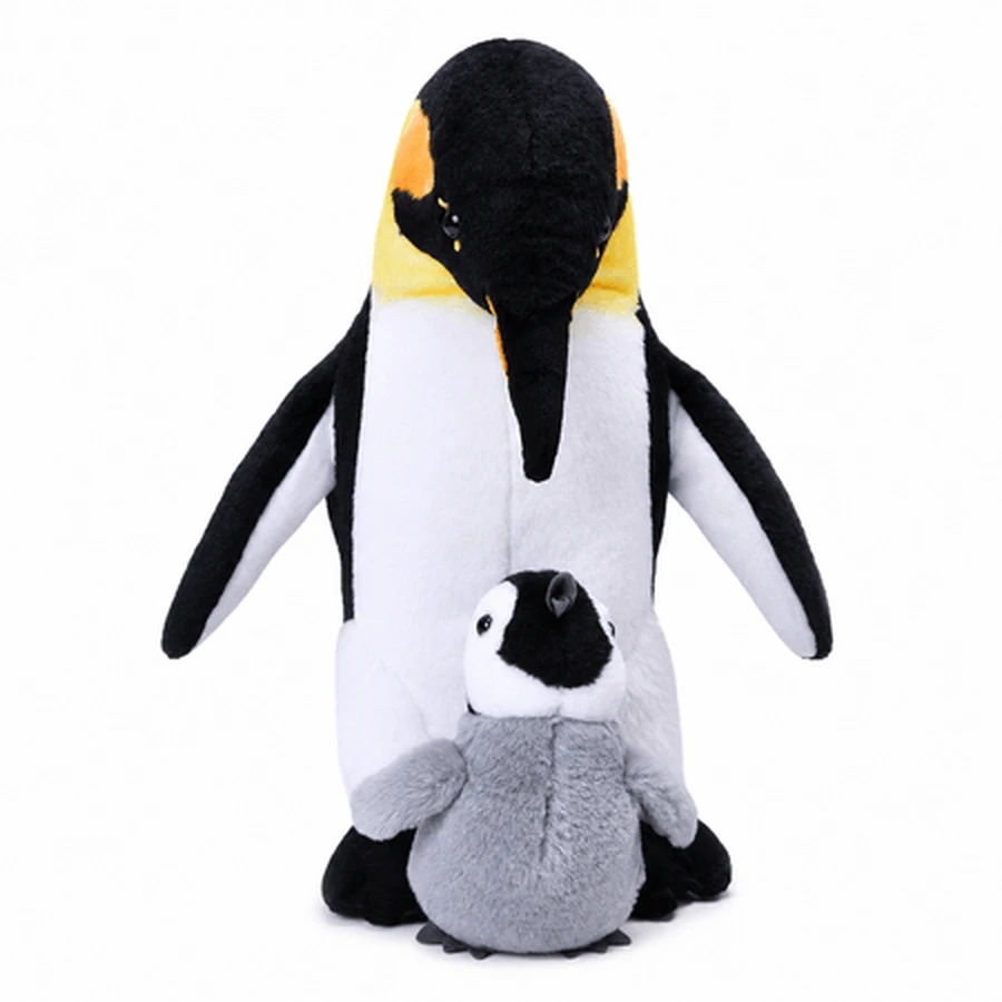 Peluche : Maman pingouin et son petit, 1 pièce, Wild Republic