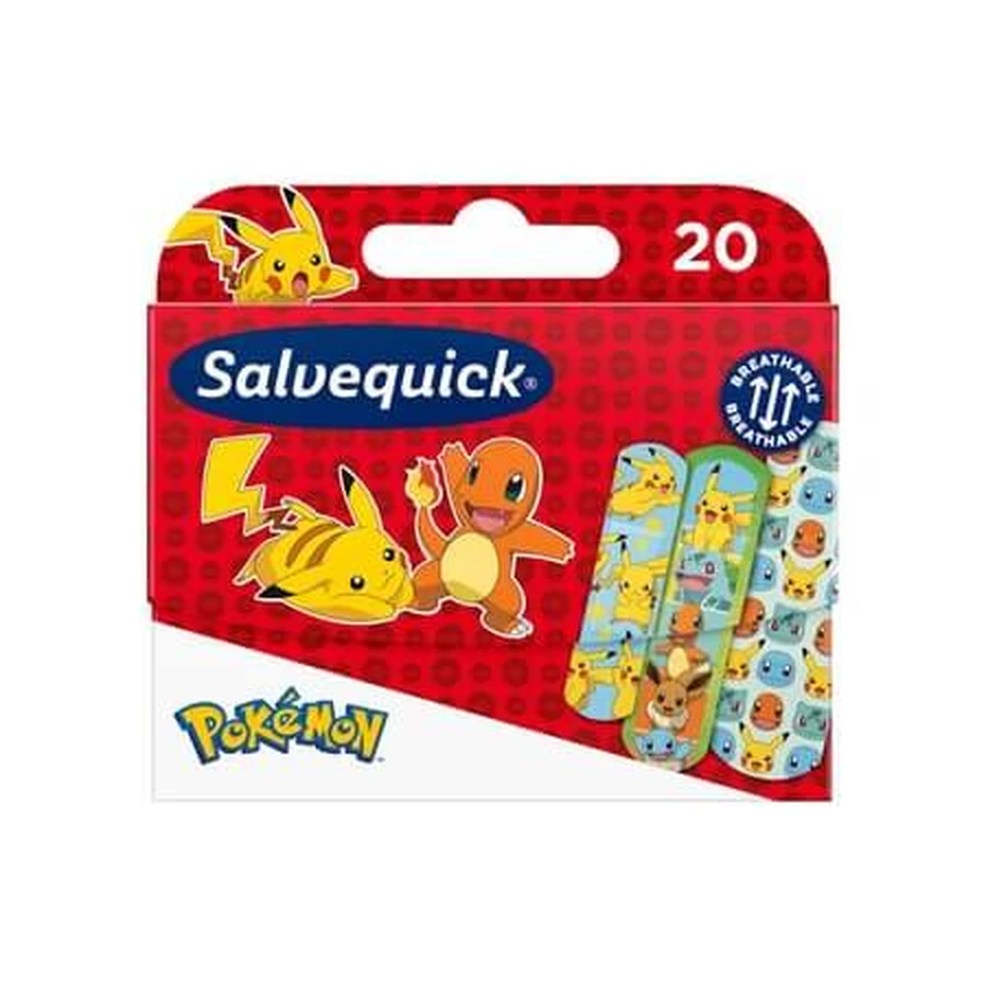 Apósitos para niños, Pokémon, paquete de 20, Salvequick