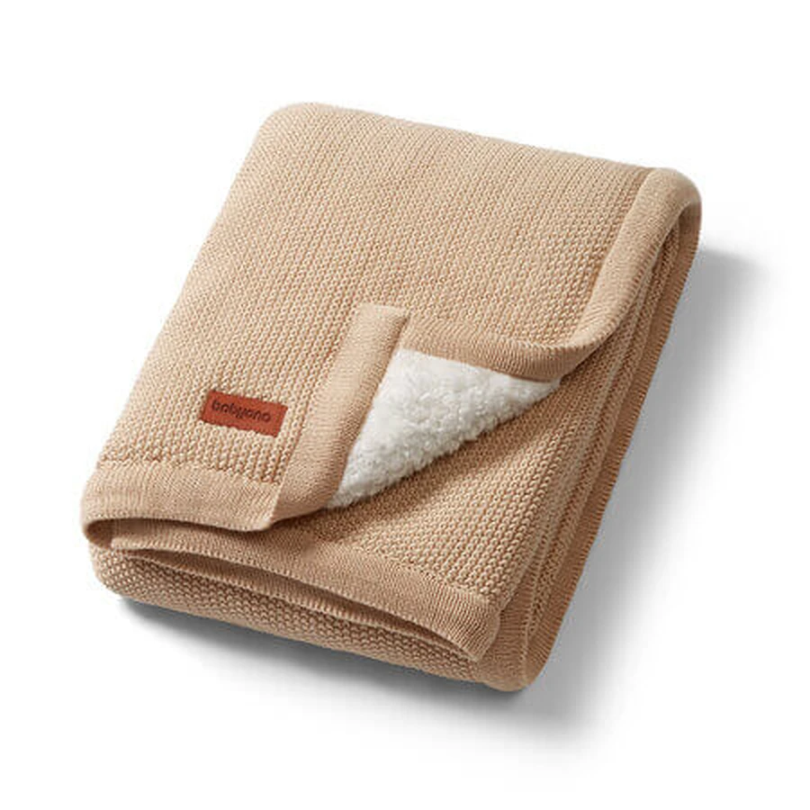 Baby-Decke aus Baumwolle mit Fleece-Futter, 75 x 100 cm, braun, Babyono