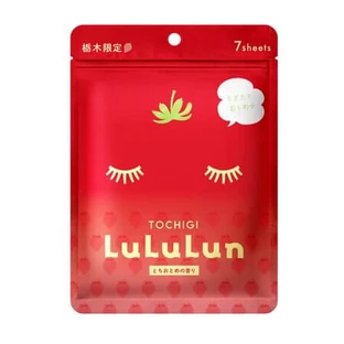 Masque facial à la fraise de Tochigi, 7 pièces, LuLuLun