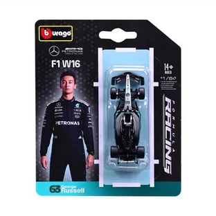 Formula 1 Model Car, 1:64 Scale, George Russell, Ages 14+, Bburago