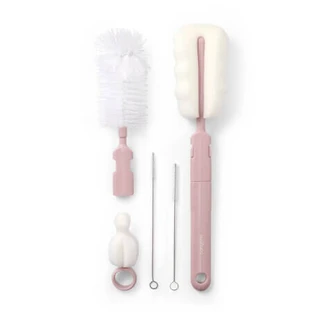 Lot de brosses pour biberons et tétines, rose, Babyono